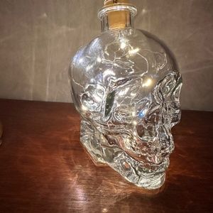 Skull Bottle. Bar Decanter. Serious Scotch Decanter for your Bar. Candle holder